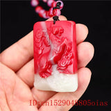Jade Horse Pendant Necklace Charm for Men Women Carved Jadeite
