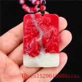 Jade Horse Pendant Necklace Charm for Men Women Carved Jadeite