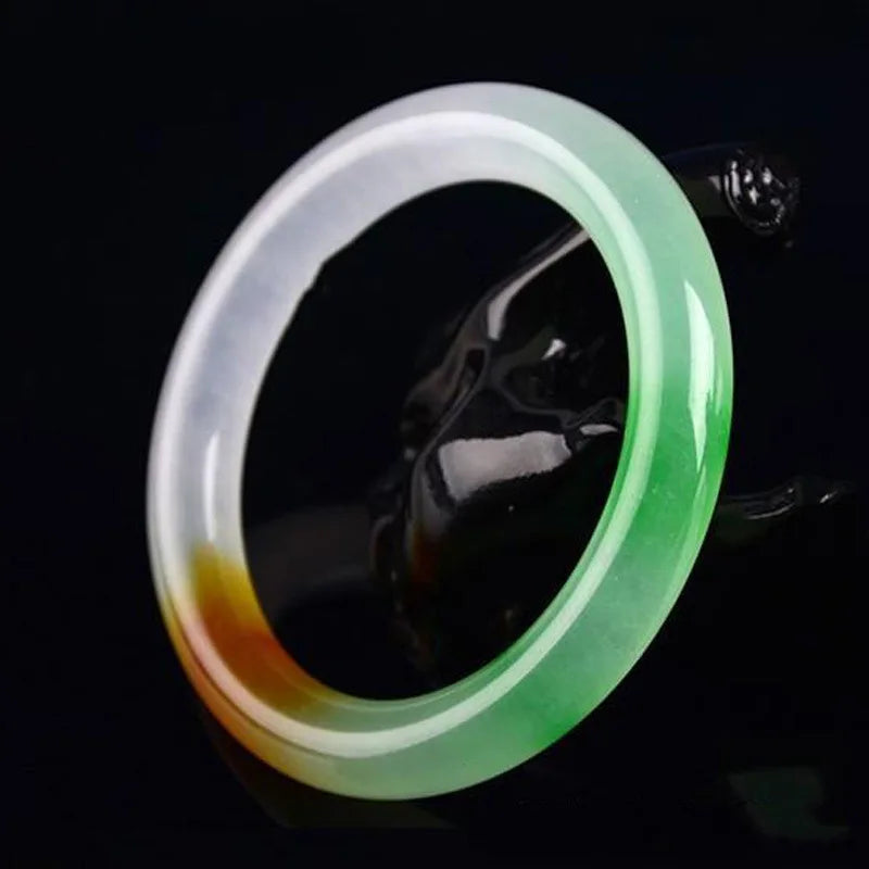 Jade Ice Jadeite Three-color Bracelet Quartzite Bar Bangles