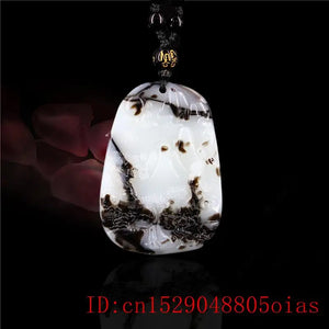 Jade Landscape Pendant Natural Necklace Chinese Jewelry Jadeite Carved