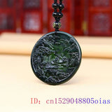 Jade Landscape Pendant Necklace for Women Men Natural Gemstone Amulet Jewelry