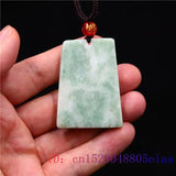 Jade Landscape Pendant Necklace Charm Carved Accessories Amulet Women Natural