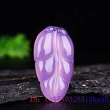 Green Chalcedony Jade Leaf Pendant Necklace Natural Charm