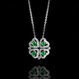 Jade Love Heart Pendant Necklace Charm 18K Plated Chain Dainty Gemstone