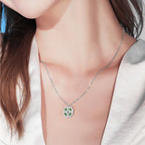Jade Love Heart Pendant Necklace Charm 18K Plated Chain Dainty Gemstone