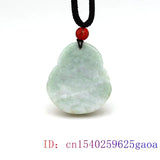 Natural Green Jade Maitreya Pendant Necklace for Men