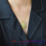 Jade Panda Necklace Pendant Choker 925 Silver Gift