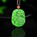 Jade Peacock Necklace Pendant Vintage Gift Stone Jewelry