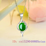 Jade Pendant Amulet 925 Silver Necklace Natural Hetian Women Chinese Chalcedony