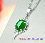 Jade Pendant Amulet 925 Silver Necklace Natural Hetian Women Chinese Chalcedony