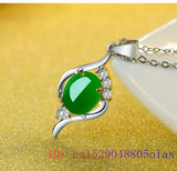 Jade Pendant Amulet 925 Silver Necklace Natural Hetian Women Chinese Chalcedony