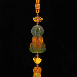 Jade Pendant Charms Car Accessories Guan Yin Buddha Kwan Yin Statue