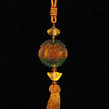 Jade Pendant Charms Keychain Fengshui Beast Bring Luck Safe