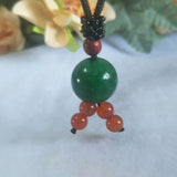 Green Beads Pendant Necklace Jewelry Lucky Auspicious Amulet Beads Pendant