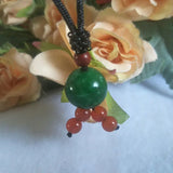 Green Beads Pendant Necklace Jewelry Lucky Auspicious Amulet Beads Pendant