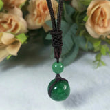 Myanmar Green Jade Pendant Necklace Fine Jewelry