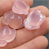 Natural Agate Chalcedony Fox Jade Pendant