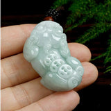 Natural Myanmar Jadeite Pixiu Jade Pendant