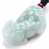Natural Myanmar Jadeite Pixiu Jade Pendant Jewelry