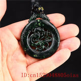 Jade Phoenix Pendant Necklace Charm Green Chinese Amulet