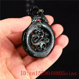 Jade Phoenix Pendant Necklace Charm Green Chinese Amulet