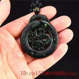 Jade Phoenix Pendant Necklace Charm Green Chinese Amulet