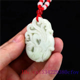Jade Phoenix Pendant Necklace Chinese Amulet Jewelry Charm