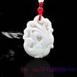 Jade Phoenix Pendant Necklace Chinese Amulet Jewelry Charm