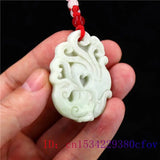 Jade Phoenix Pendant Necklace Chinese Amulet Jewelry Charm