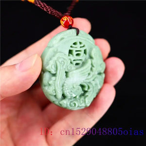 Jade Phoenix Pendant Necklace Chinese Women Charm Natural Jewelry