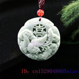 Jade Phoenix Pendant Necklace Chinese Women Charm Natural Jewelry