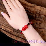 Red Cinnabar Pixiu Bracelet 925 Silver Amulet