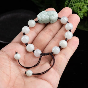 Jade Pixiu Bracelets Emerald Bangles Chinese Vintage Accessories