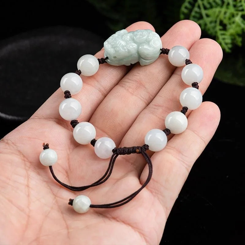 Jade Pixiu Bracelets Emerald Bangles Chinese Vintage Accessories