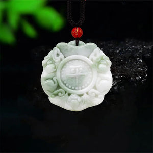 Jade Pixiu Pendant Charms Amulet Green Necklace Men