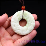 Jade Pixiu Pendant Tiger Charm Natural Amulet Carved Jewelry Necklace