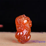 Green Jade Pixiu Pendant Natural Chalcedony Necklace Women Carved Charm