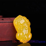 Green Jade Pixiu Pendant Natural Chalcedony Necklace Women Carved Charm