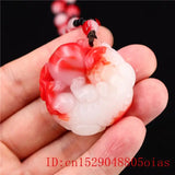 Jade Pixiu Pendant Chinese Charm Natural Jadeite Amulet Necklace