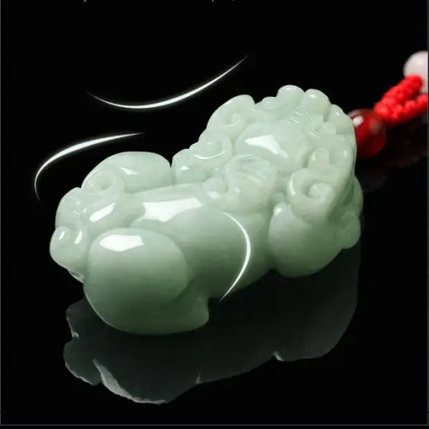 Jade Pixiu Pendant Caixin Pixiu Natural A Goods Jade Pendant Men Women