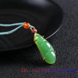 Jade Pods Pendant Necklace Zircon Jewelry 925 Silver Charm Women