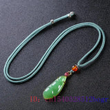 Jade Pods Pendant Necklace Zircon Jewelry 925 Silver Charm Women