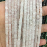 Round Pink Jade Quartz Heishi Gemstone Beads 2*4MM