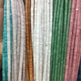 Round Pink Jade Quartz Heishi Gemstone Beads 2*4MM
