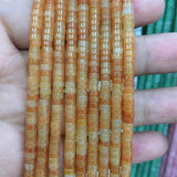 Round Pink Jade Quartz Heishi Gemstone Beads 2*4MM