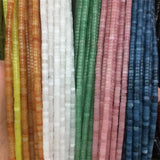 Round Pink Jade Quartz Heishi Gemstone Beads 2*4MM