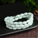 Burmese Jade Rice Bead Necklace Women's Accessories