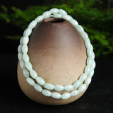 Burmese Jade Rice Bead Necklace Women's Accessories