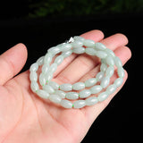 Burmese Jade Rice Bead Necklace Women's Accessories