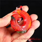 Double Sided Jade Rune Pendant Necklace for Men Women